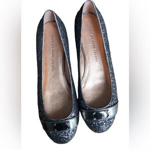 Marc by Marc Jacobs Black Glitter Flats